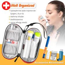 Amazon.com: SITHON EpiPen - Funda de transporte médica aislada, bolsa  organizadora de medicamentos de viaje, bolsa médica de emergencia con  capacidad para 2 EpiPens para inhalador de asma, antihistamínico, : Salud y  Hogar