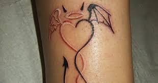 The crew there is always welcoming and i would recommend this tattoo parlor to anyone who is wanting to get some ink done. Devil And Angel Heart Tattoo Ink Sinner Saint Art At Repinned Net