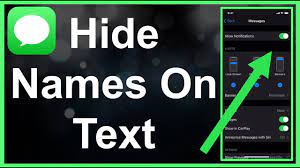 Go to 'settings' and look for 'messages' option. How To Hide Names On Iphone Text Messages Youtube