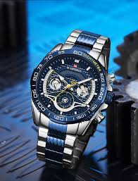 Order for original and authentic naviforce wrist watch in nigeria. Naviforce Watch Product Code 9185 Steel Blue