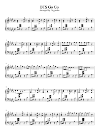 Print And Download Bts Go Go Arranged By Ployyeobo Sheet Music For Piano Made By Ployyeobo Learn Piano Songs Piano Sheet Music Saxophone Sheet Music