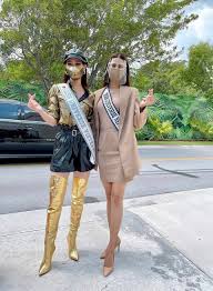 Sáng 14/5, khánh vân hoàn thành phần thi trang phục dân tộc. Mfxa Kanxmqkam