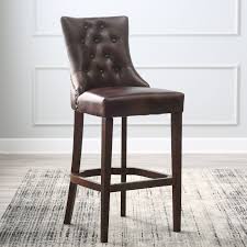 Belham Living Thomas Bonded Leather Tufted Bar Stool Www Hayneedle Com Bar Furniture Bar Stools Home Bar Furniture