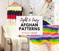 Precious tulips and soft ripples adorn this layette set for your new baby girl! 15 Light Lacy Afghan Patterns Stitch And Unwind