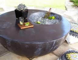 13 detailed free cooler table plans for patio. Forget The Ice Box This Outdoor Beverage Table Has A Built In Bowl For Chilling Your Drinks Trendspace Com Home Design And Decoration Ideas