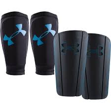 Under Armour Spine Shinguard Black Blue Soccer Shin