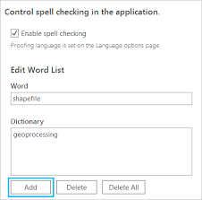 Proofing Options Arcgis Pro Documentation