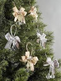 By oogime dec 13, 2014. Set 6 Bow And Jewel Drop Christmas Tree Decorations Champagne Silver Very Co Uk