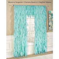 Cascade Sheer Voile Ruffled Window Treatment