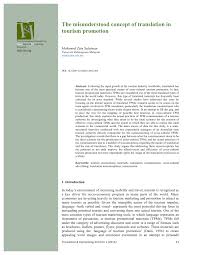 Pdf The Misunderstood Concept Of Translation In Tourism Promotion