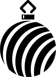 Simple Christmas Ornament Black And White Clipart Free Download Transparent Png Creazilla