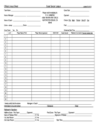 30 Printable Soccer Lineup Sheet Forms And Templates