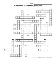 Answer all questions to get your test result. Avancemos 2 Unit 6 Lesson 1 6 1 Crossword Puzzle By Senora Payne