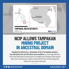 Certification from ncip/ncmf (for member of icc's) pdl with restriction code 1,2,3. Inquirer On Twitter The Controversial 5 9 Billion Mining Project In Tampakan South Cotabato Has Been Granted The Right To Extract The Deposit In The Ancestral Domain Of An Indigenous Peoples Group In The