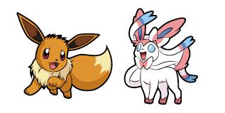 Pokemon Eevee And Sylveon Cursor Custom Cursor This evolution is obtained when eevee is leveled up with high happiness and knows a fairy type move while in a sunflower plains or flower forest. pokemon eevee and sylveon cursor