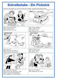 Januar 1965 debütierte im sternchen, der kinderseite der zeitschrift stern. Schreibstube Picknick Bildgeschichte Schularbeit Bildkomposition Bildgeschichte