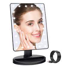 Professional makeup table mirror touch screen mirror bathroom travel doublesided. Amazon Com Fabuday Makeup Mirror With Lights Lighted Makeup Mirror Touch Screen 24 Led Makeup Mirror Light Adjustable Dual Power Operated Color Boxed Black Beauty