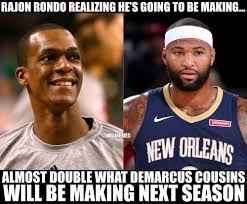 However, both teams rely heavily on their star players. Nba Memes Twitterissa Rajon Rondo Will Make 9 Million Next Season With The Lakers And Demarcus Cousins Will Make 5 3 Million With The Warriors Https T Co Arp7kzlbmk