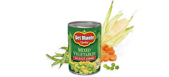 Cut green beans w/ no salt added. Mixed Vegetables No Salt Added Del Monte