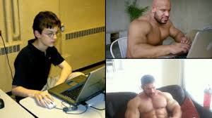 Meme Generator Buff Guys On Computer Helping Kid Horizontal Newfa Stuff