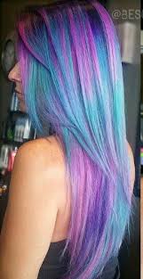 Purple Blue Dyed Hair Bescene Hair Styles Cool Hair Color Hair Color Crazy