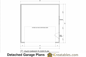 If you are planning on building a garage, there are tons of detached garage plans out there. 20x20 2 Car 1 Door Detached Garage Plans