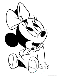 Mickey mouse coloring pages 281. Minnie Mouse Coloring Pages Cartoons Baby Minnie Mouse 7 Printable 2020 4219 Coloring4free Coloring4free Com
