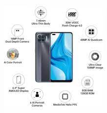 The oppo f17 pro is available in magic blue, matte black, and metallic white color variants in online stores and oppo showrooms in bangladesh. Buy Oppo F17 Pro 8gb 128gb Matte Black Mobiles At Lowest Price Bigc Mobiles