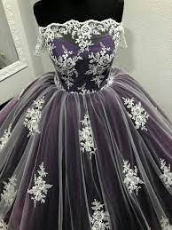 Purple Wedding Dress Gothic Wedding Dress Trail Wedding Dress Purple Ball Gown Luxury Ball Gown M3421 Purple Wedding Dress Gothic Wedding Dress Purple Wedding Gown
