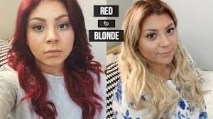 It blends the red color with black to give a shiny reflection of the sun and as such looks great it combines golden blonde with red that is bright and light. How To Get Red Hair To Blonde Platinum With Pictures Wikihow