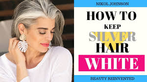 White and silver hair never goes out of fashion but they happen to be the hardest colours to achieve. How To Keep Your Silver Hair White Products I Use Nikol Johnson Youtube