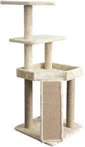 See more ideas about cat tree, cat tree the large cats often have a habit of scratching the barks of trees, to mark their territories. Amazon Com Amazon Basics Medium Platform Cat Tree Tower With Scratching Post And Ramp 25 X 22 X 26 Inches Beige Pet Supplies