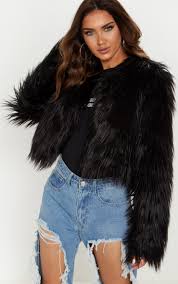 Shaci cropped faux fur jacket with hook closure. 15 Best Faux Fur Cropped Top Jackets You Need To Own Fupping