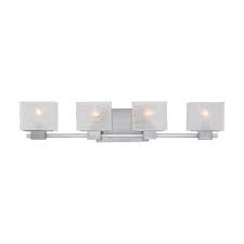 Quoizel Melody 4 Light 33 In Brushed Nickel Square Vanity Light Bar Lowes Com Bathroom Vanity Lighting Light Fixtures Bathroom Vanity Vanity Lighting