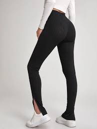 Check spelling or type a new query. Shein Split Hem Rib Knit Fitted Pants Shein Eur