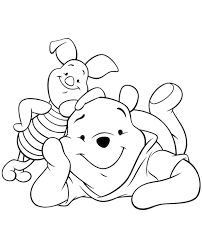 Printable coloring pages of disney's winnie the pooh and piglet enjoying nature, cheering, posing, etc. Pooh With Piglet Coloring Sheet