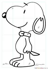 How To Draw Snoopy Step By Step Drawing Tutorials For Kids And Beginners Snoopy Drawing Drawing Tutorials For Kids Drawing Tutorial