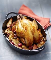Pintade Aux Pommes Et Poires Caramelisees Et Epices Douces Pintade Recette Recettes De Cuisine Recette