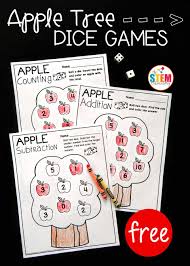 Get first graders hooked on these games and watch them grow to love. Apple Math Dice Games The Stem Laboratory