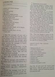 Pasta Entree Lasagna Lasagne New York Times Cookbook Craig Claiborne Italian Recipes Cooking Recipes Main Dish Recipes