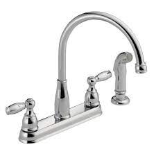 Nifty features such as magnetic. Delta Foundations 2 Handle Standard Kitchen Faucet With Side Sprayer In Chrome 21988lf The Home Depot