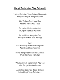 Jadi, ia sedikit berbeza, katanya. Lirik Lagu Mimpi Terindah