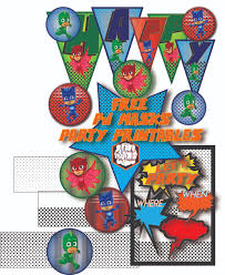 Check spelling or type a new query. Free Pj Masks Birthday Party Printables Mandy S Party Printables