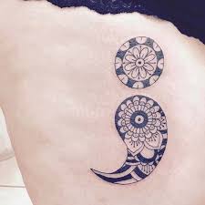 The semicolon is often incorporated into the image of animals or other images that serve as a representation of hope and life such as the body of a colorful butterfly or the center and stem of a beautiful flower. 85 Semicolon Tattoo Designs And Their Meaning Authoritytattoo