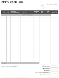 Gives you a complete summary of your expenses and income amounts in one screen. Petty Cash Log Template Printable Petty Cash Form