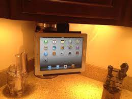 Find counter height table sets with storage. Under Cabinet Ipad Tablet Mount Kitchen Tablet Under Cabinet Tv In Kitchen