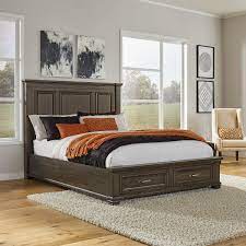 Our log bunk beds are the perfect solution for small cabins creating additional sleeping room in the same amount of floor space. Mendocino King Panel Storage Bed Costco