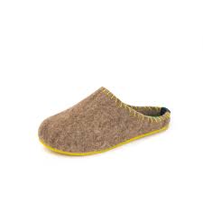 Pine House Slipper Brown Yellow Sole Euro 45