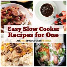 Crockpot recipes for fall to warm and fill your tummy. 11 Easy Slow Cooker Recipes For One Allfreeslowcookerrecipes Com Easy Slow Cooker Recipes Small Crockpot Recipes Easy Slow Cooker