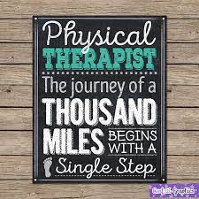 Physical Therapist Therapy Inspirational Quote A Journey Of A Thousand Sign Poster Chalkboard Chalk Subway Wall Art Gift 16x20 8x10 In 2021 Physical Therapist Gift Idea Physical Therapy Quotes Physical Therapy Gifts